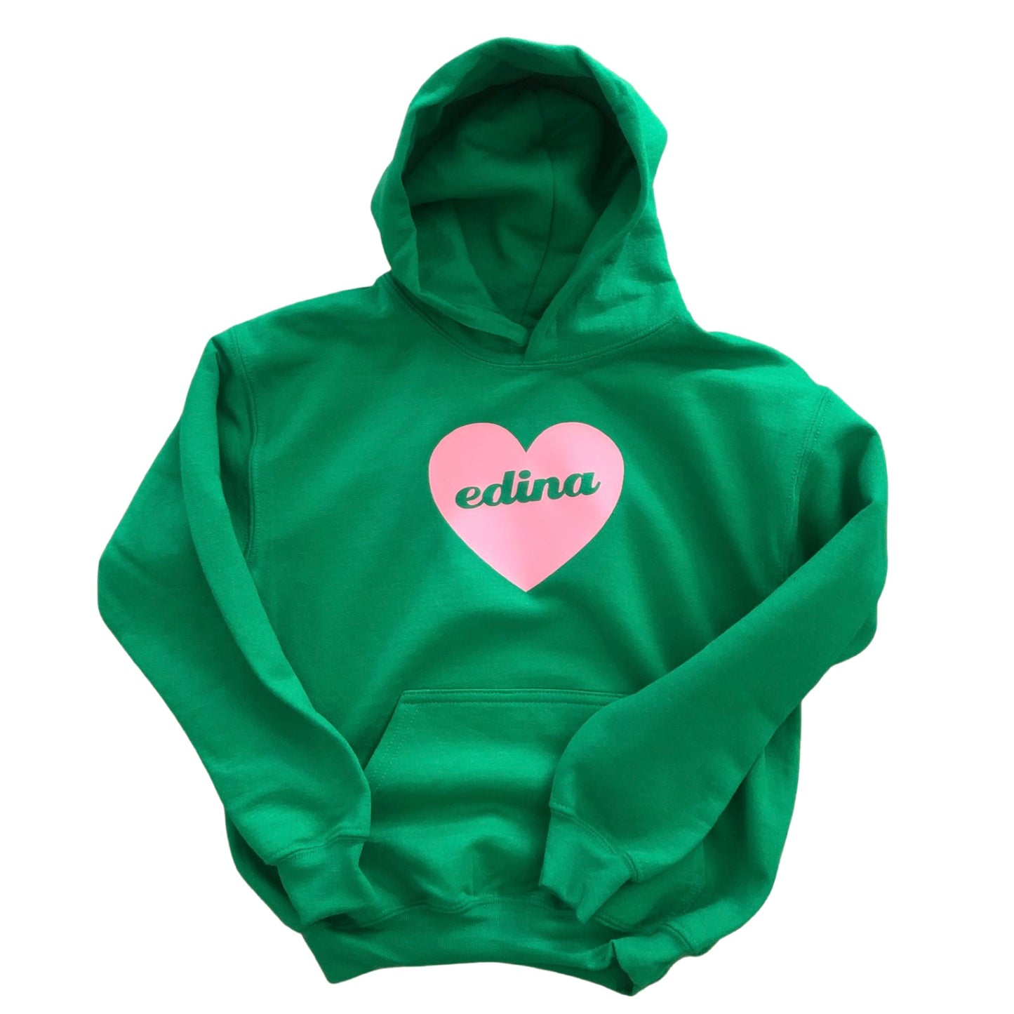Edina Heart Green Hoody Youth