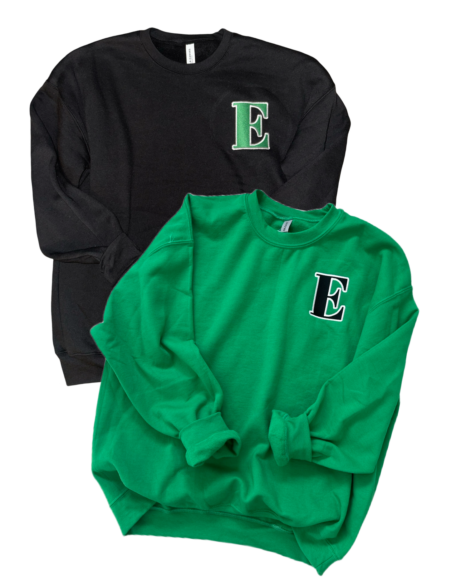 New Embroidered E Adult Crewneck 2-Large