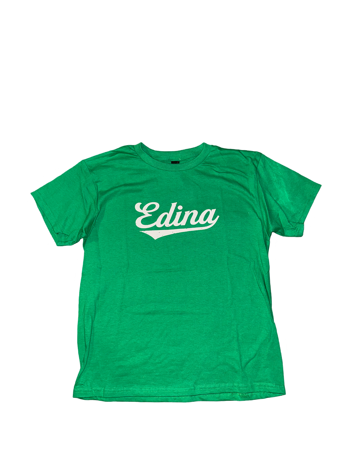 Littles + Youth Edina Script Green T