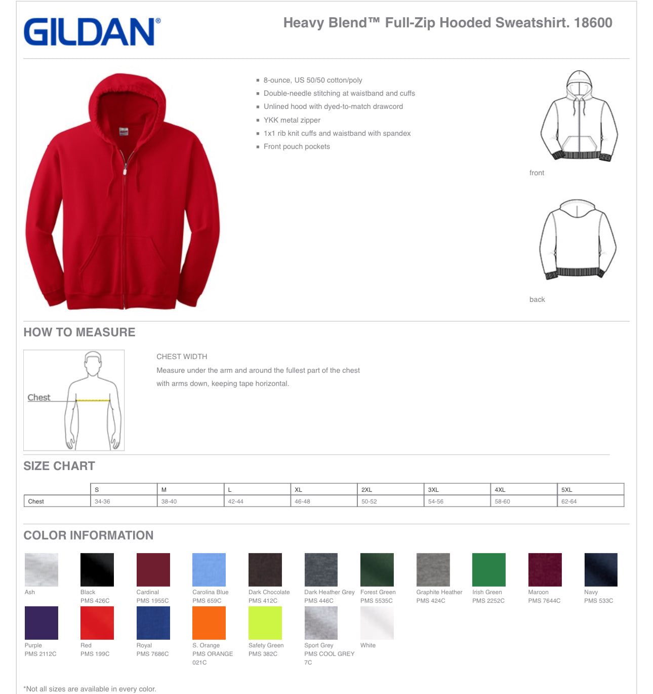 Edina Patch White Zip Hoody Adult