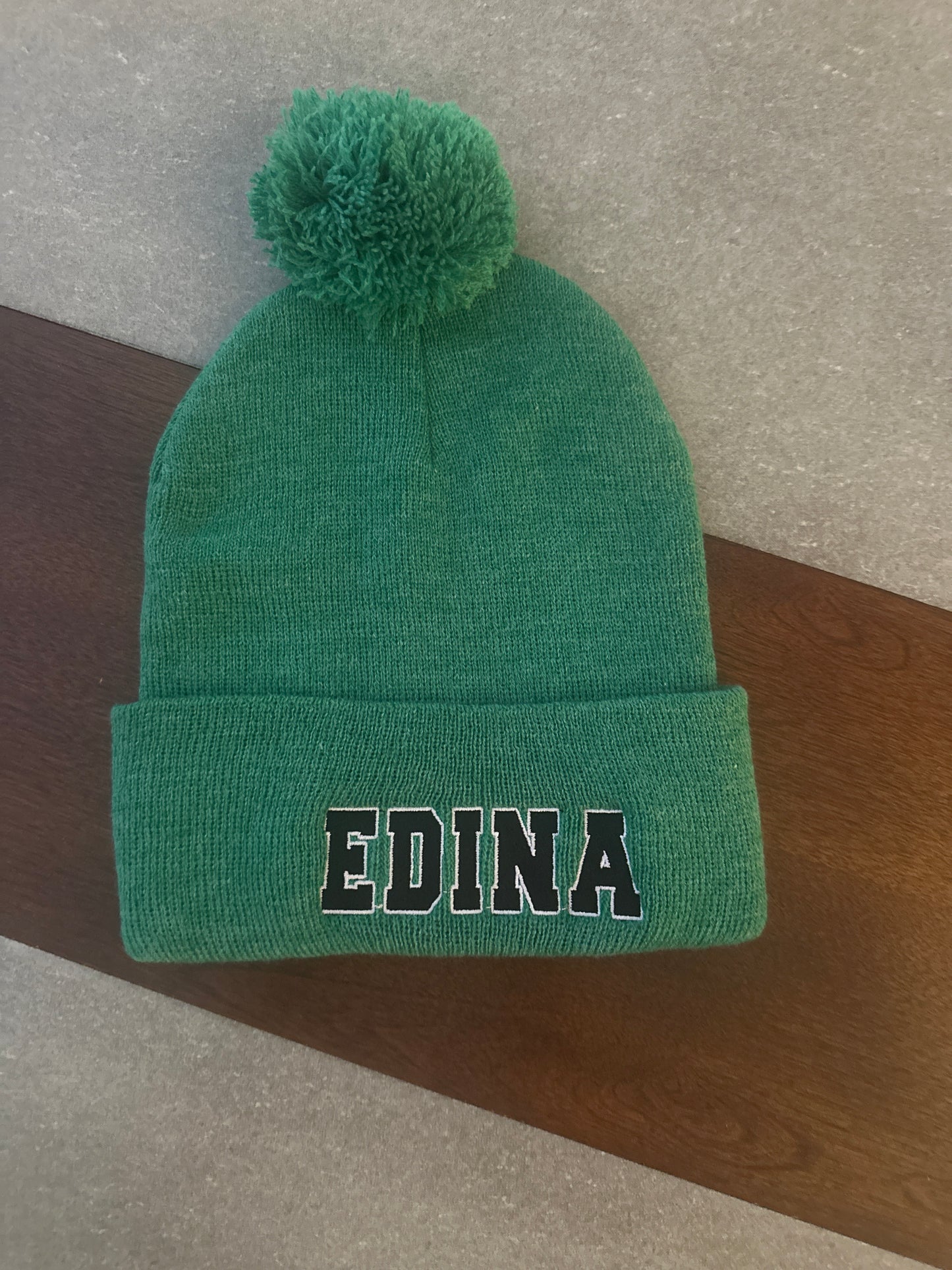 Green Pom Hat Black Edina