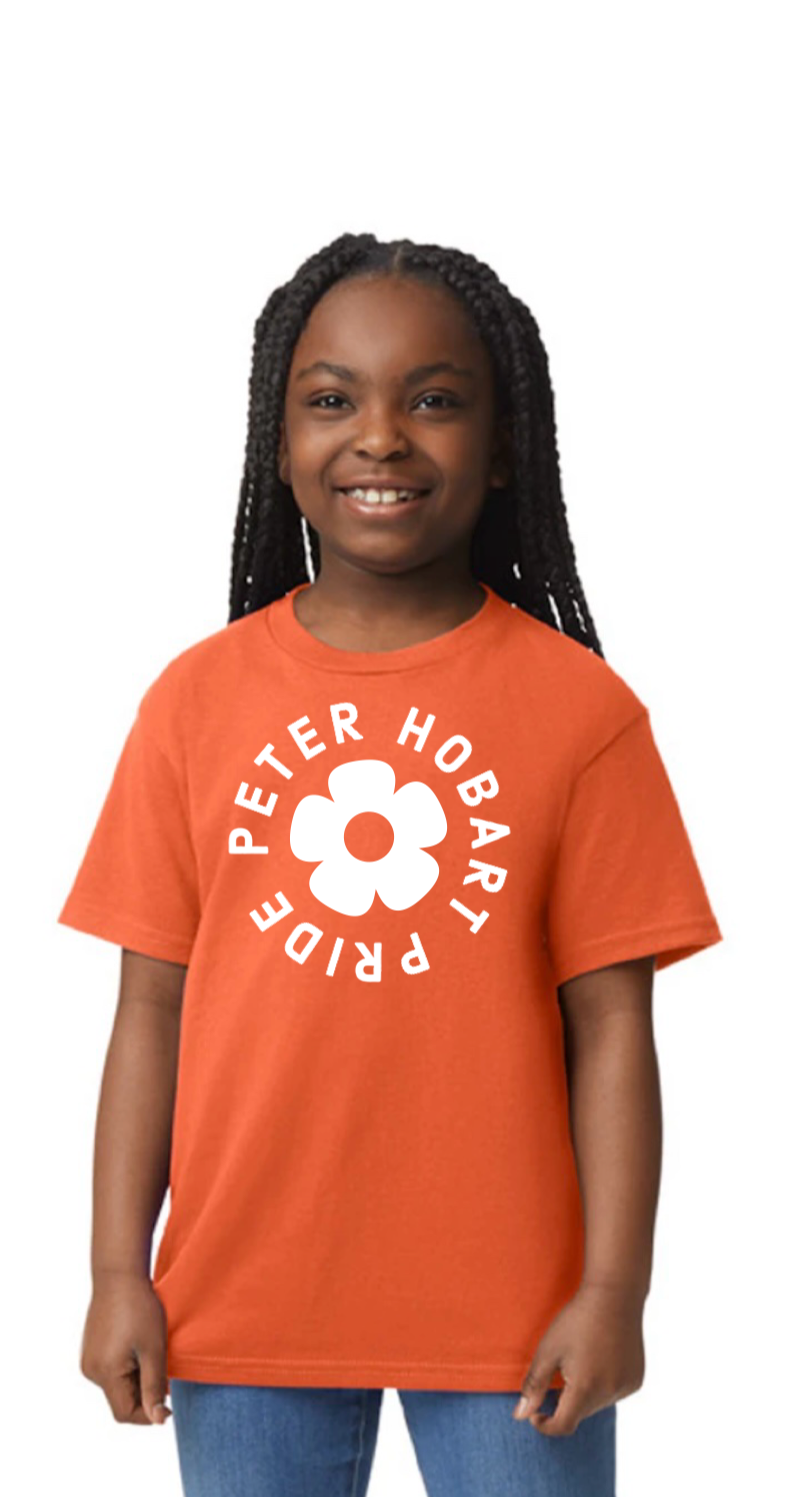 PH Flower Orange, Black or Pink Youth T