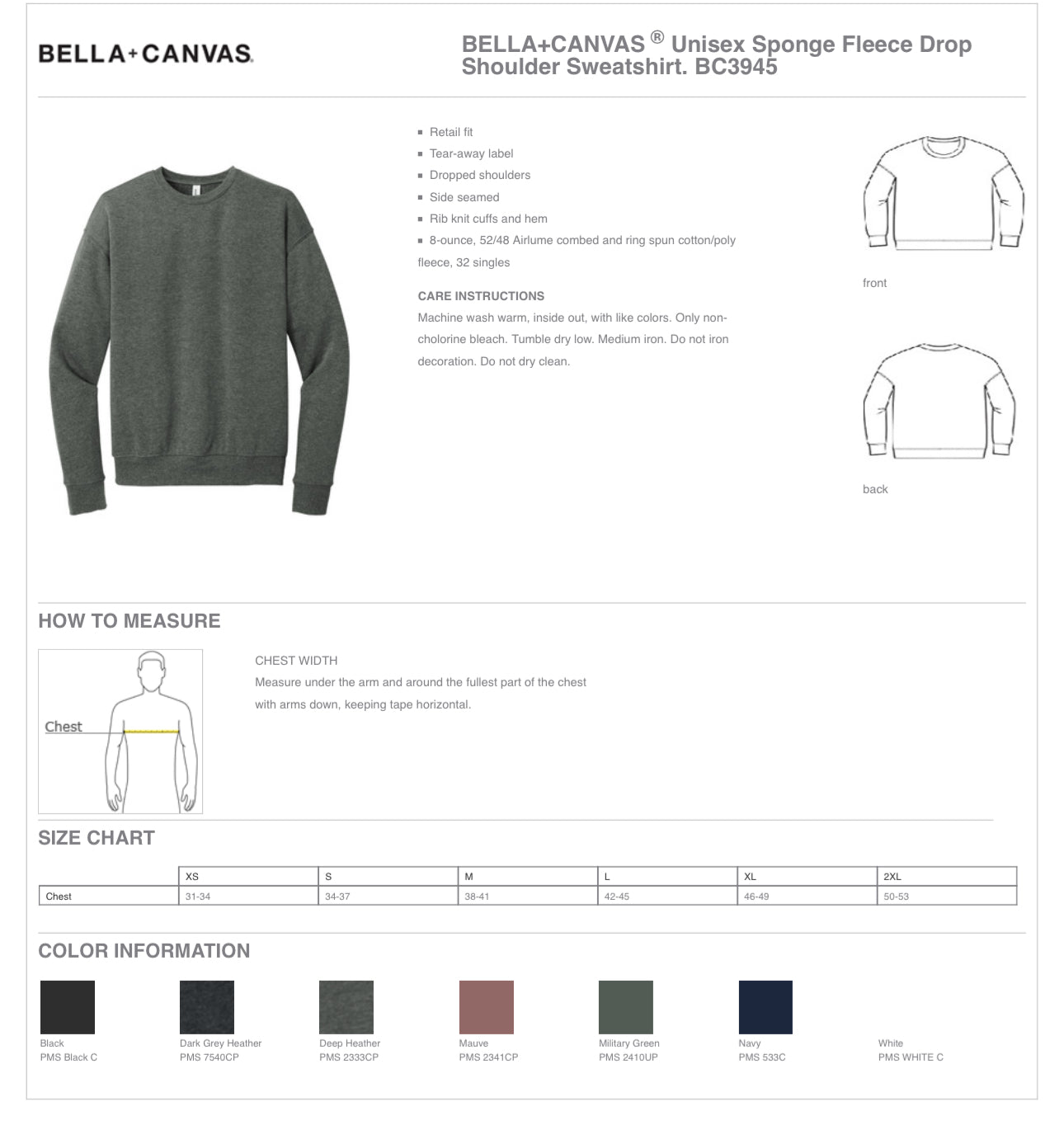 White Crewneck Sweatshirt Adult S