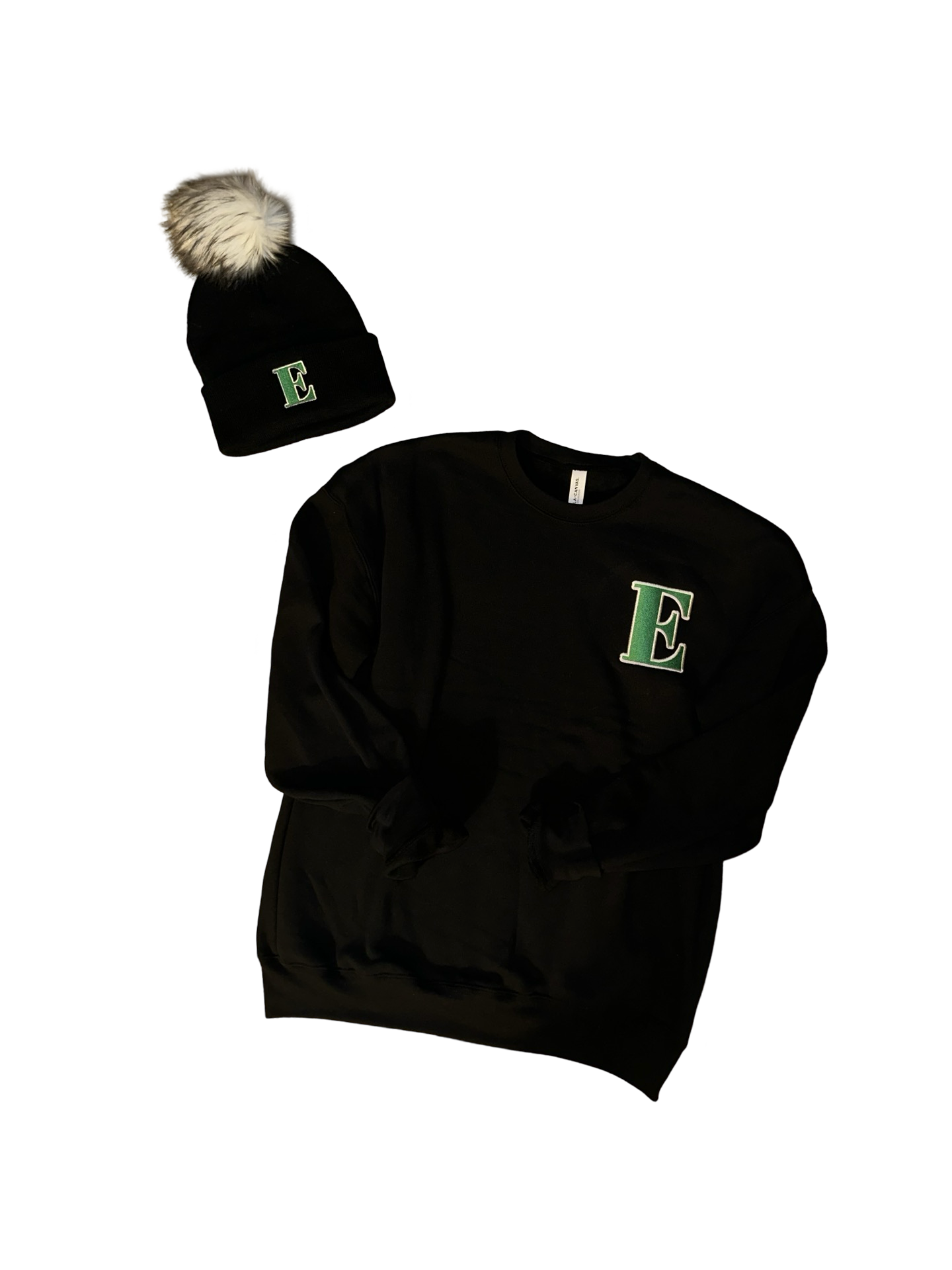 New Embroidered E Adult Crewneck 2-Large