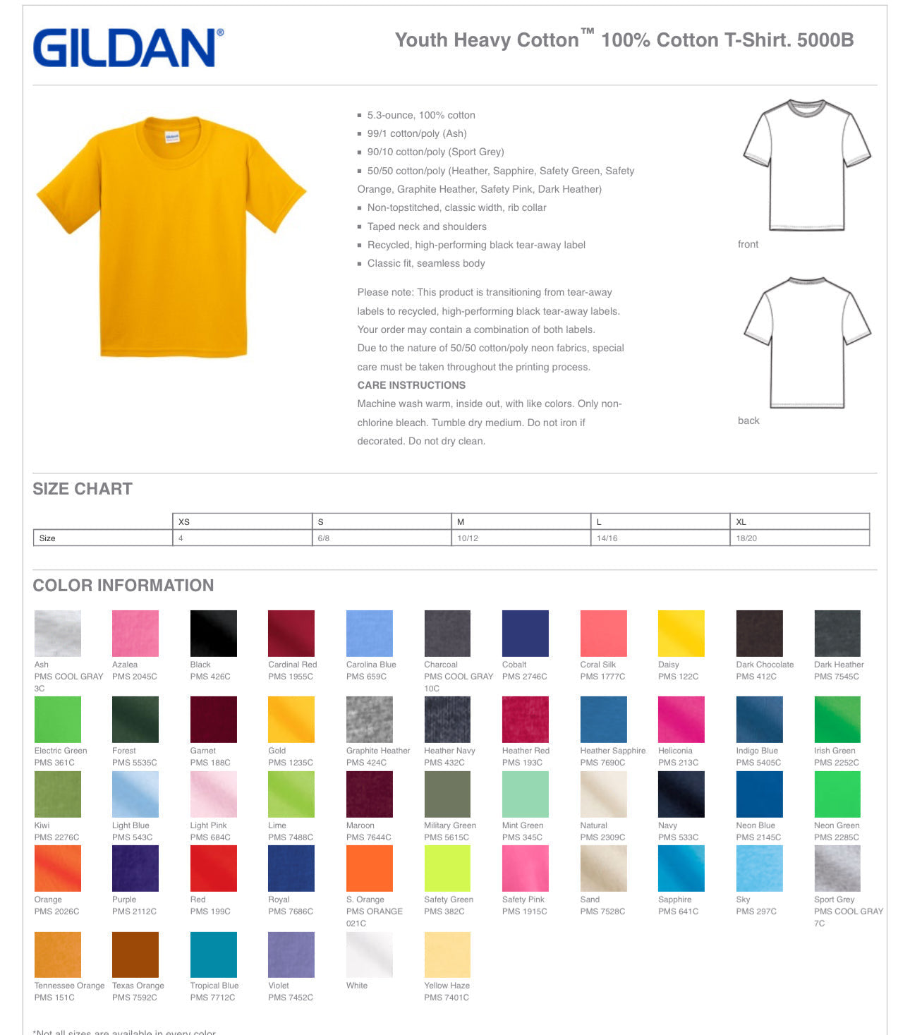 PH Flower Orange, Black or Pink Youth T