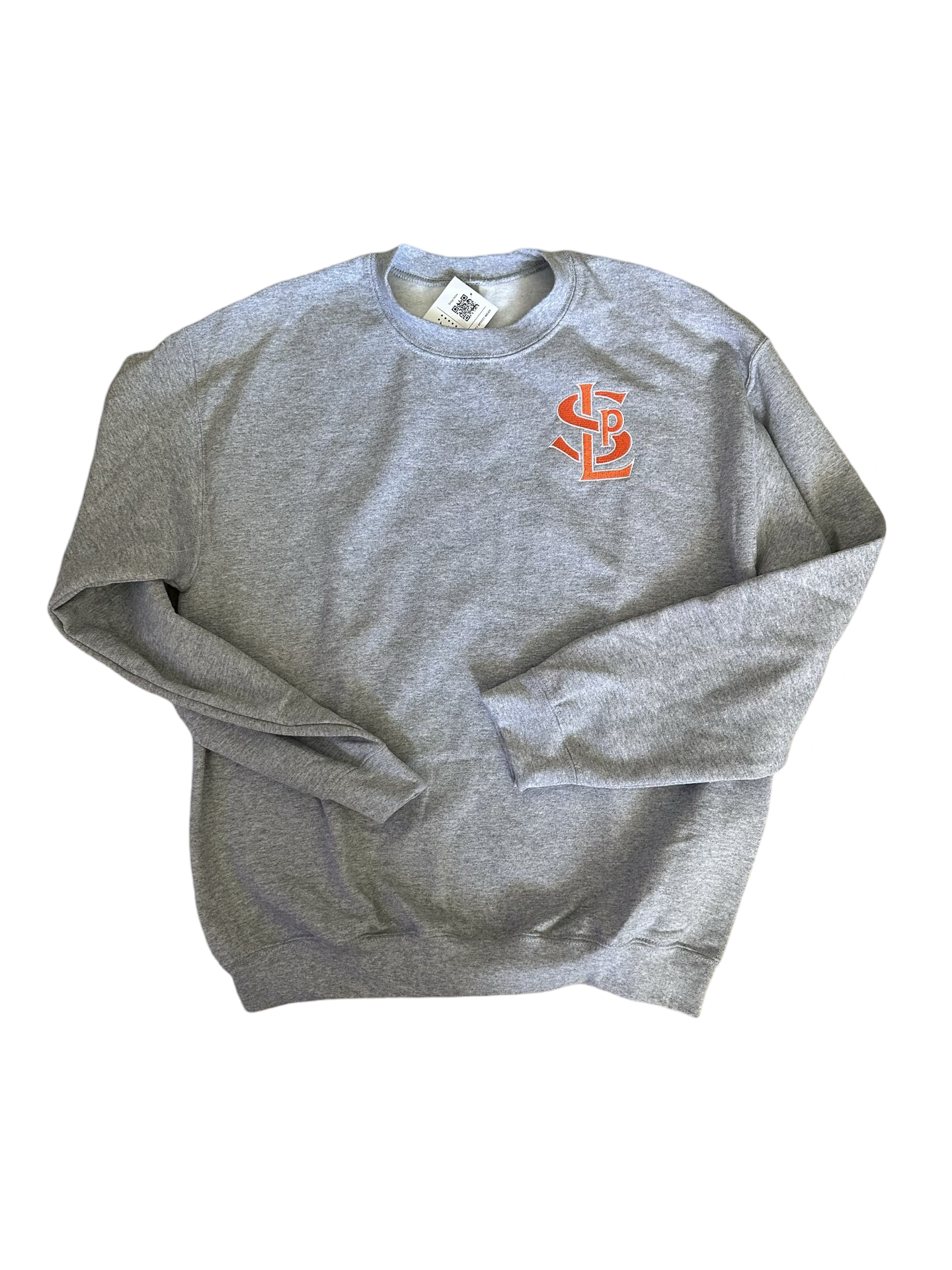 Embroidered SLP logo Adult Gildan Crewneck Black or Grey