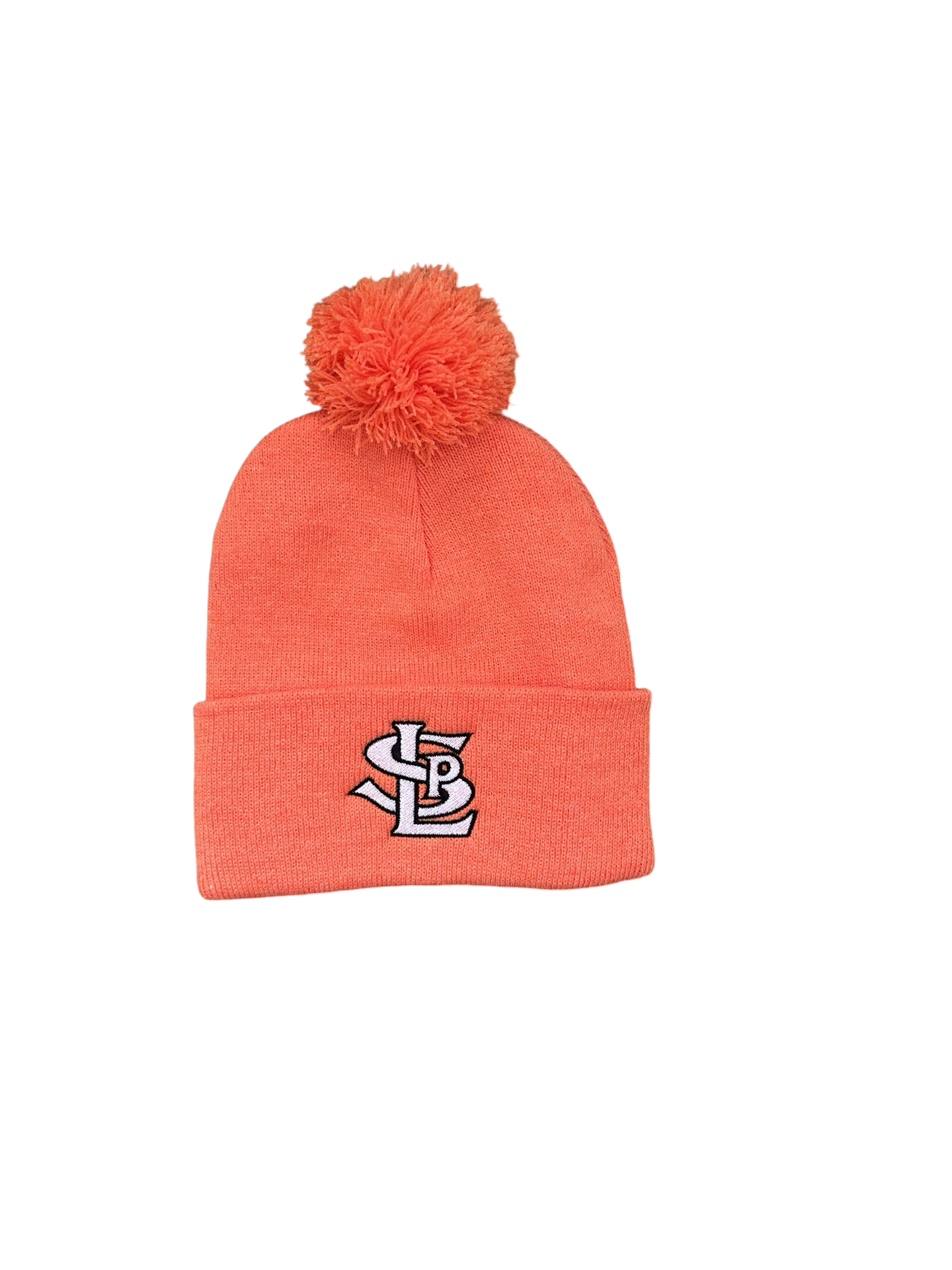 Embroidered SLP Orange or Black Pom Hat