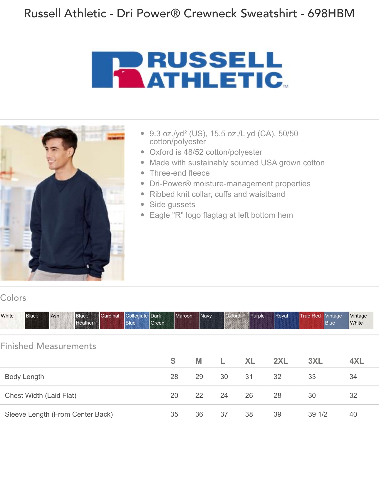 Jaguars Russel Athletic Crewneck Sweatshirt