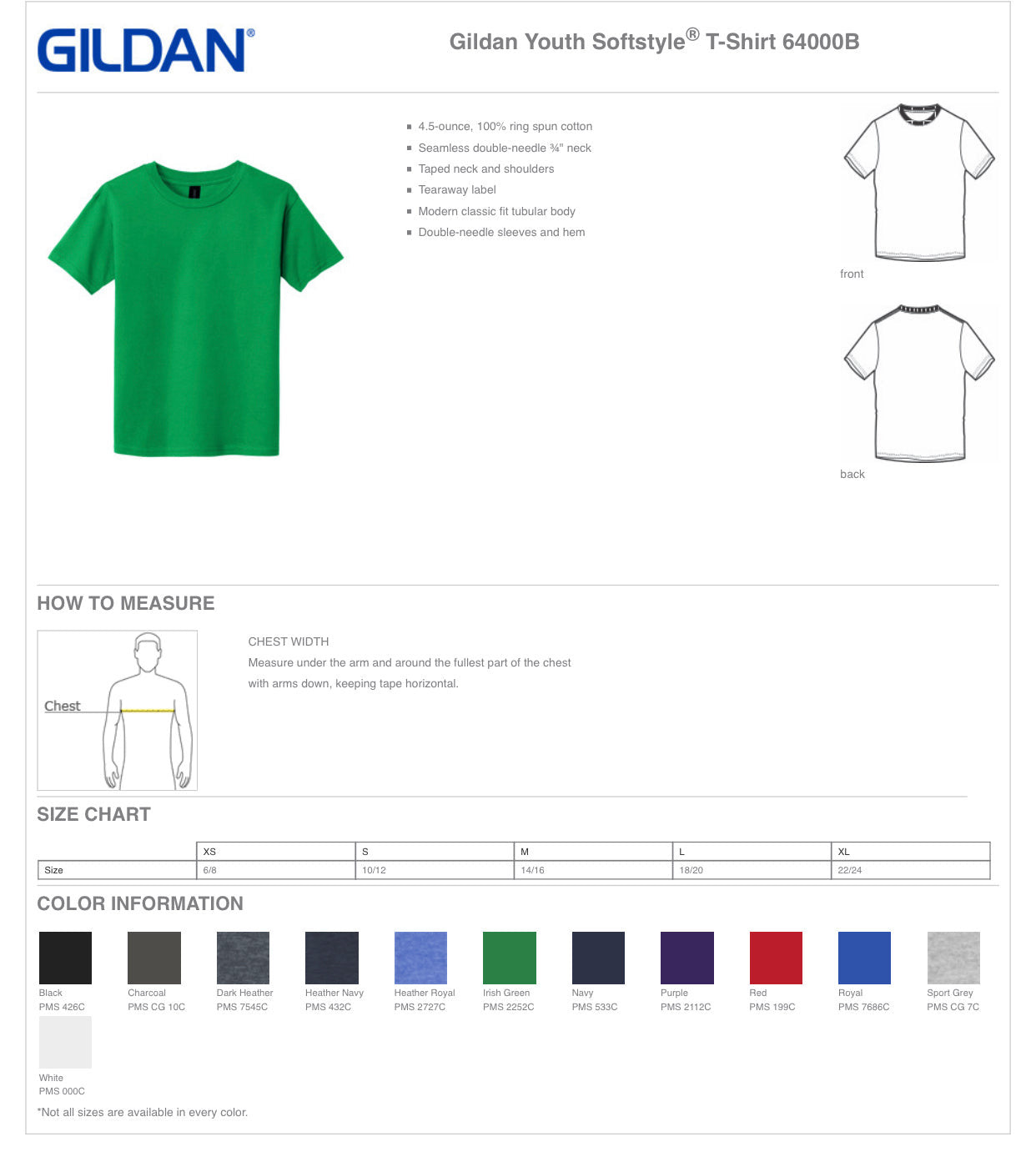 Big Green E Cotton SS T Youth + Adult