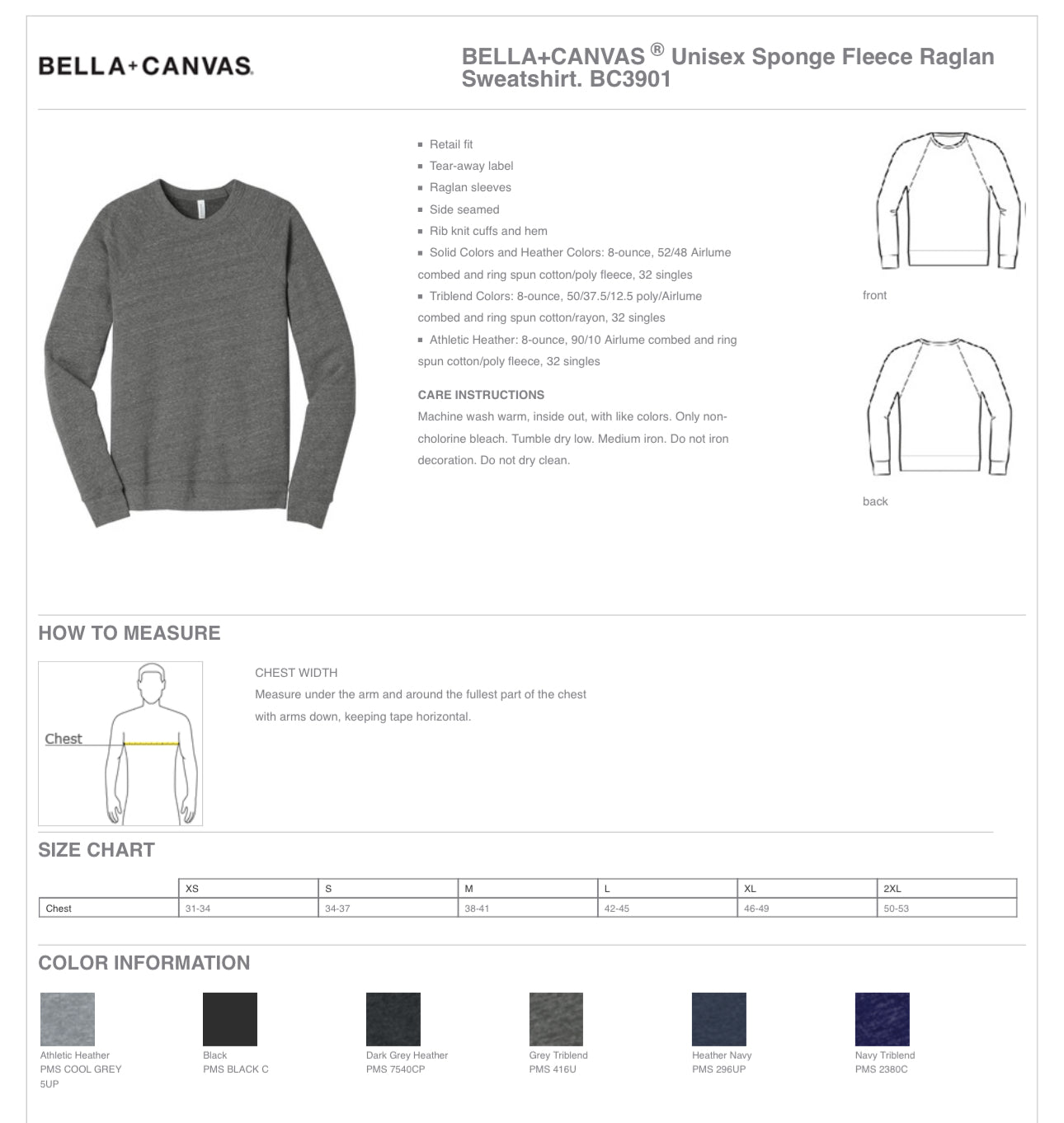 Edina Embroidered Crewneck Grey Adult *1-XS*