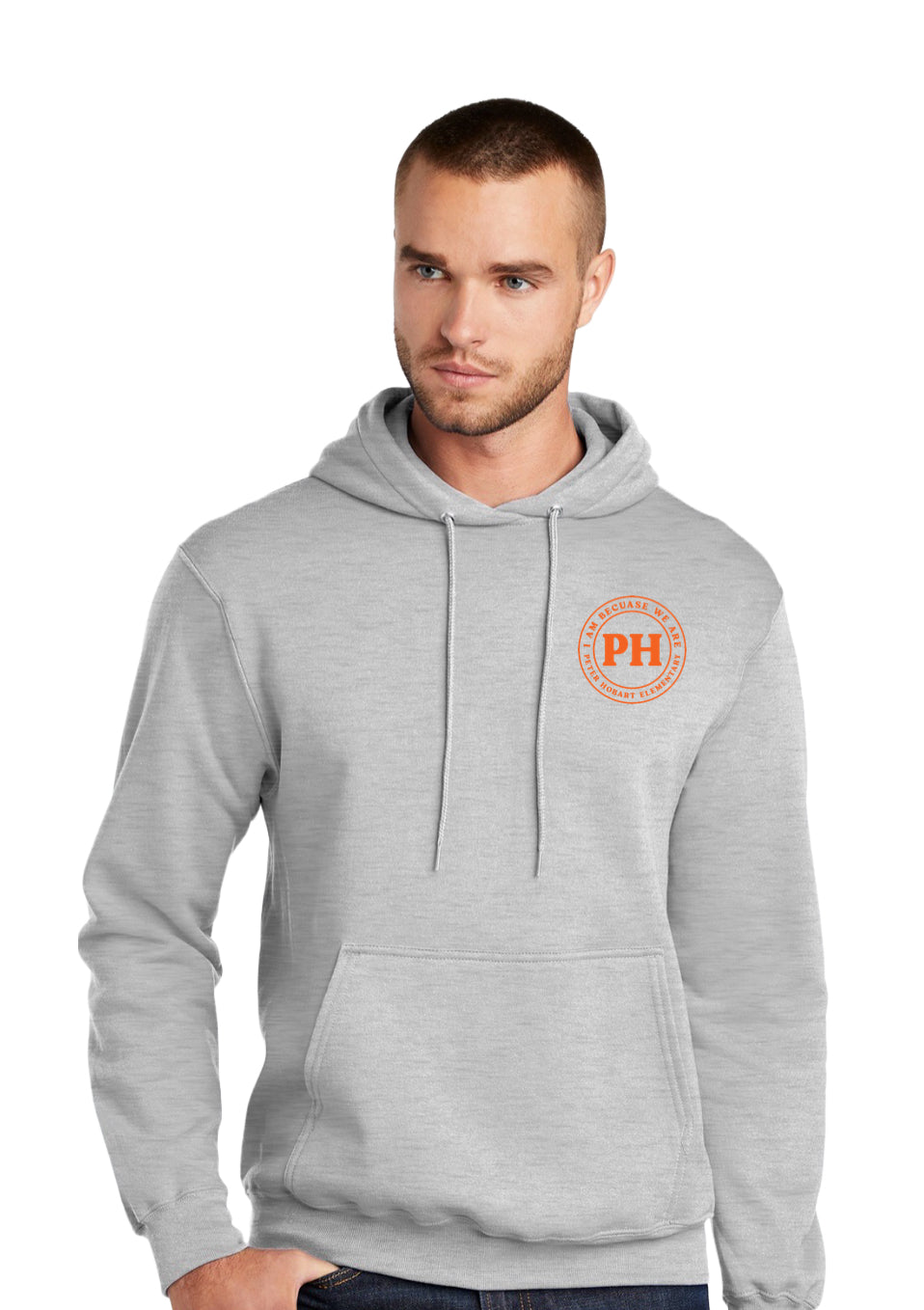 PH I AM BECAUSE WE ARE Youth & Adult Hoody Grey, Black or Orange