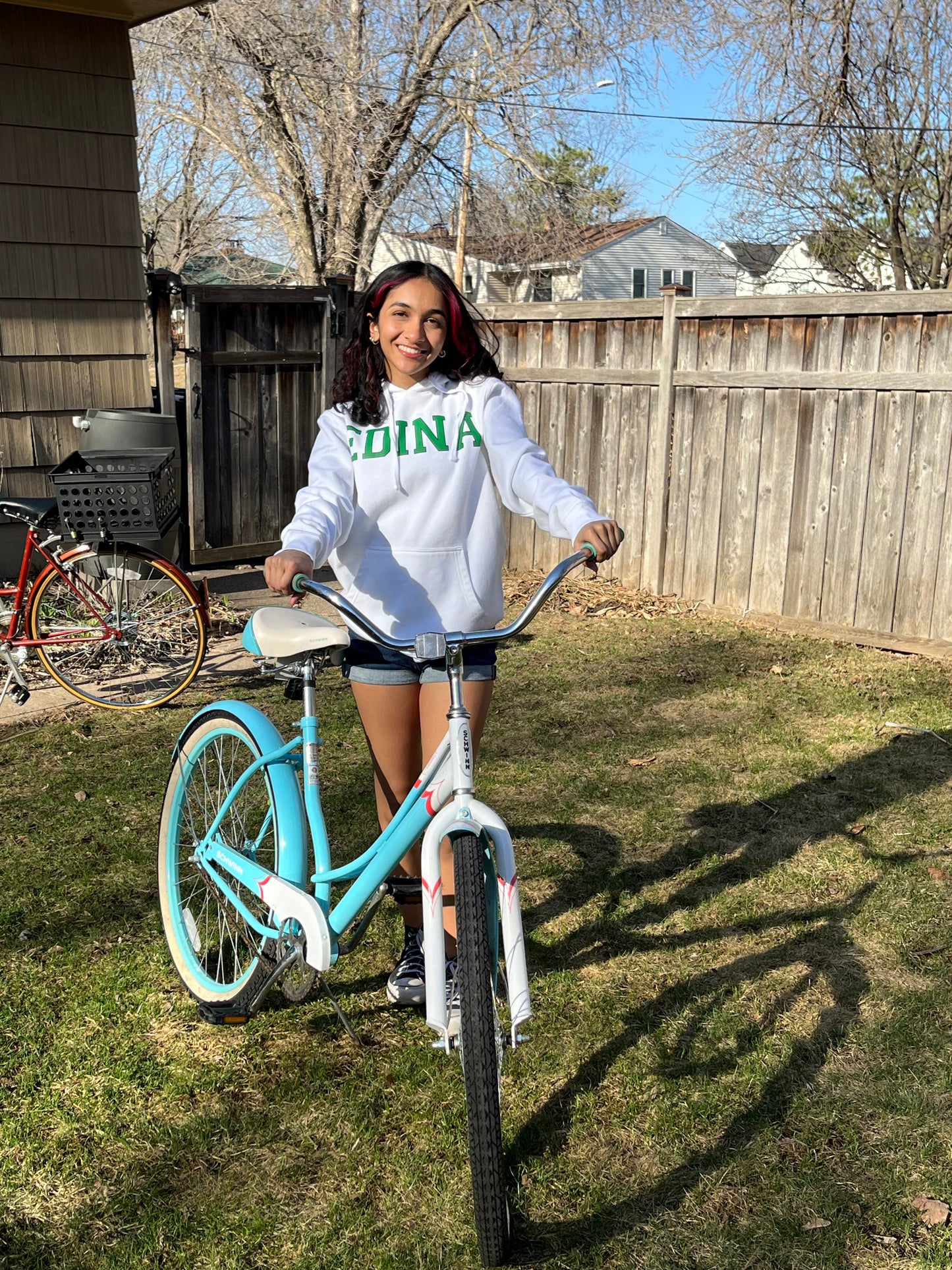 Edina 2 color White Hoody Adult L, XL & XXL