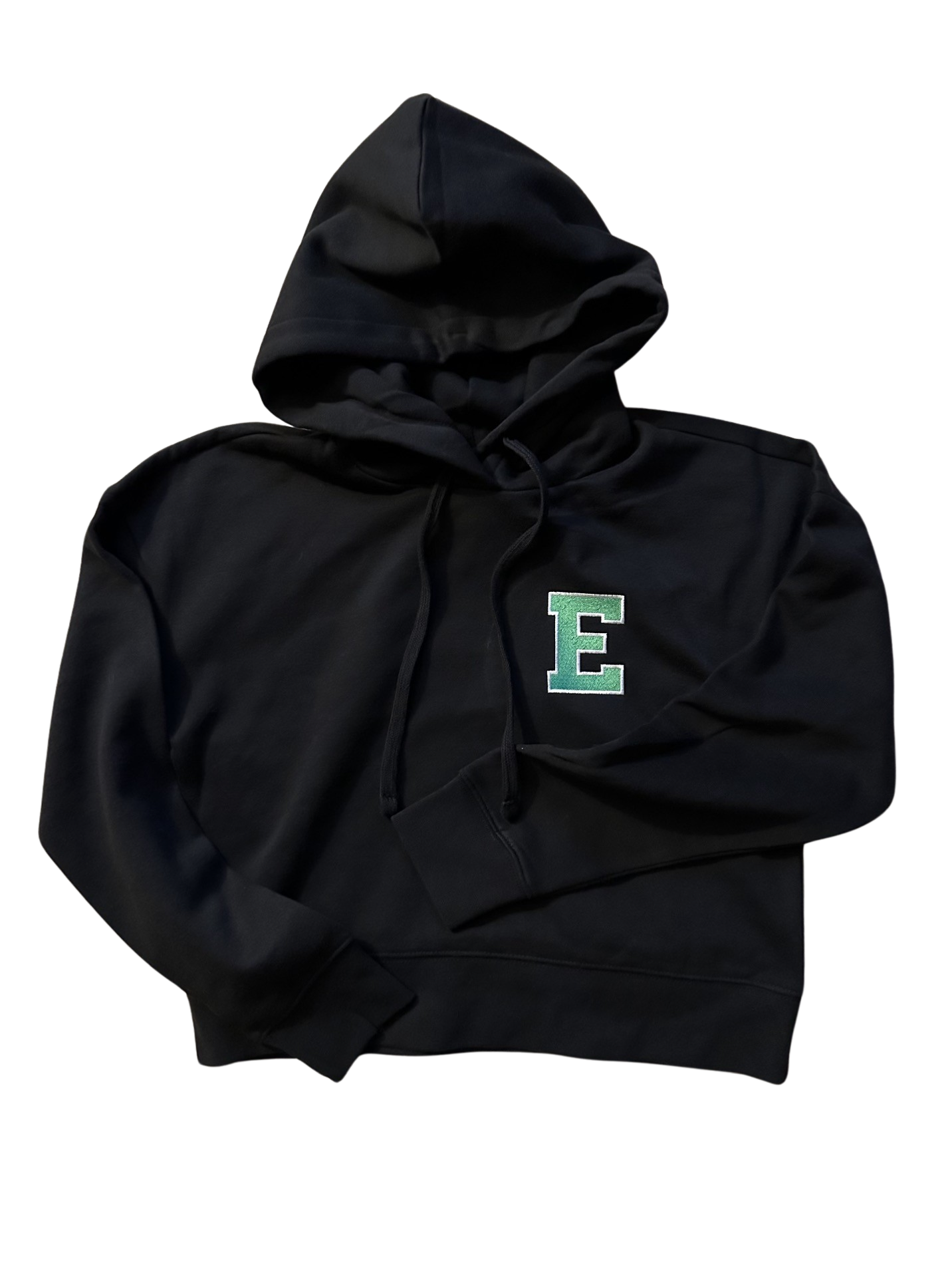 Embroidered E Crop Grey or Black Hoody Adult XS-4X