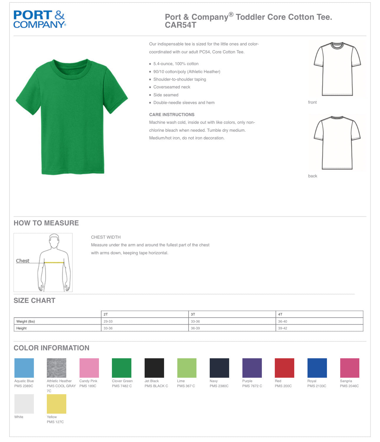 Littles + Youth Edina Script Green T