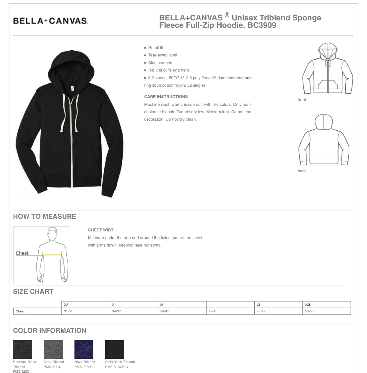 HD Zip Sweatshirt logo on chest