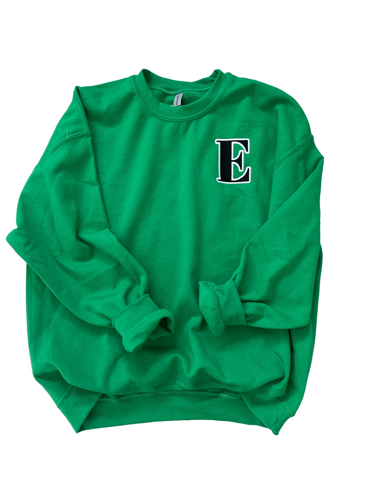 New Embroidered E Adult Crewneck 2-Large