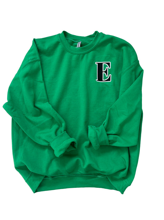 New Embroidered E Adult Crewneck 2-Large