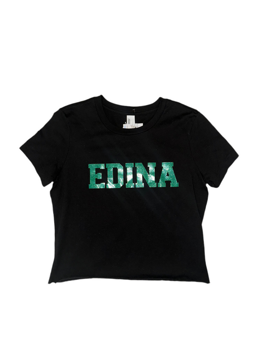 Short Crop Sparkly Green Edina