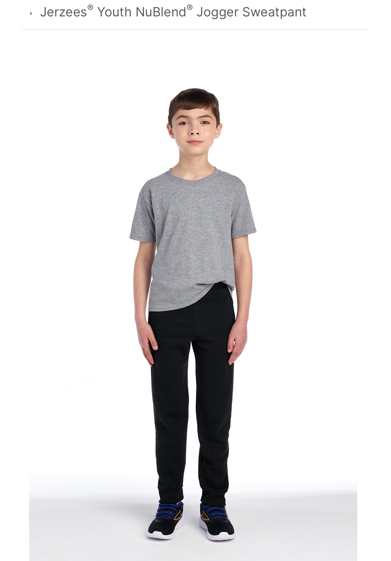 Youth & Adult Black Jogger w stars on leg