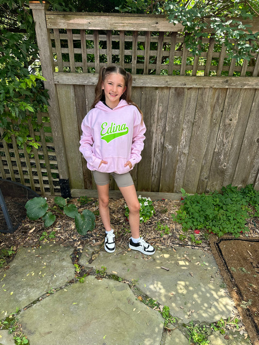 Youth Light Pink w Neon Green Edina 1-Small left