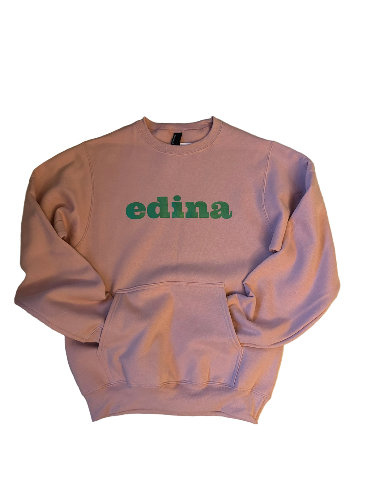Blush colored pocketed crewneck Adult