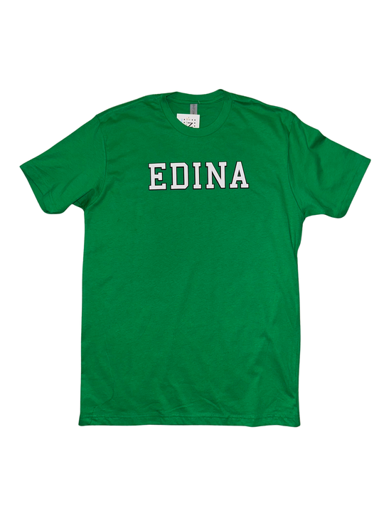 White & Black Edina Green SS T Youth + Adult