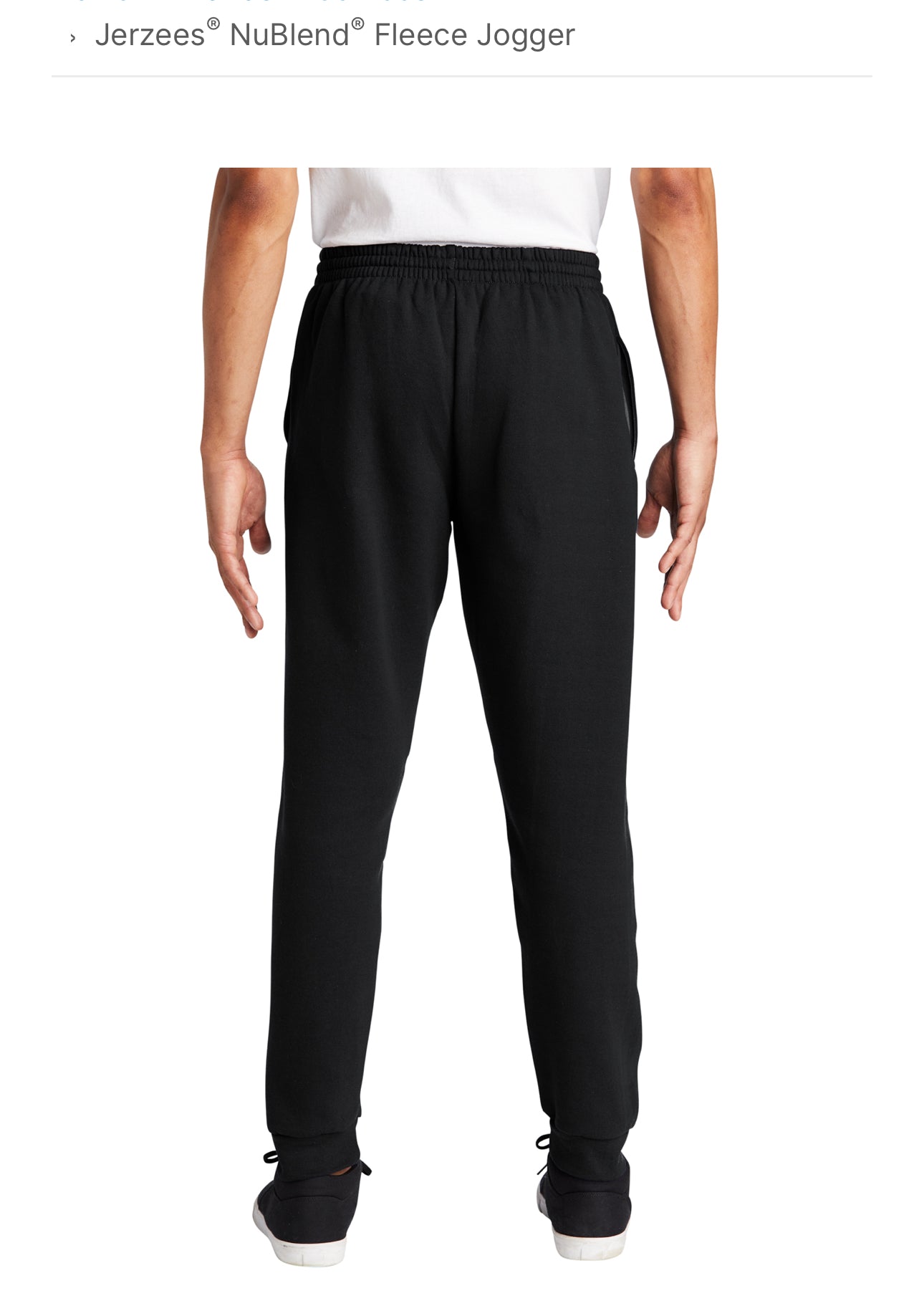 Youth & Adult Black Jogger w stars on leg