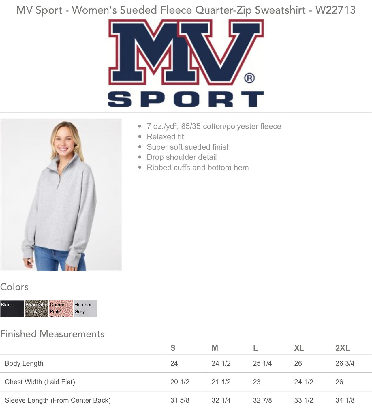 Women’s Black 3/4 Zip Embroidered E