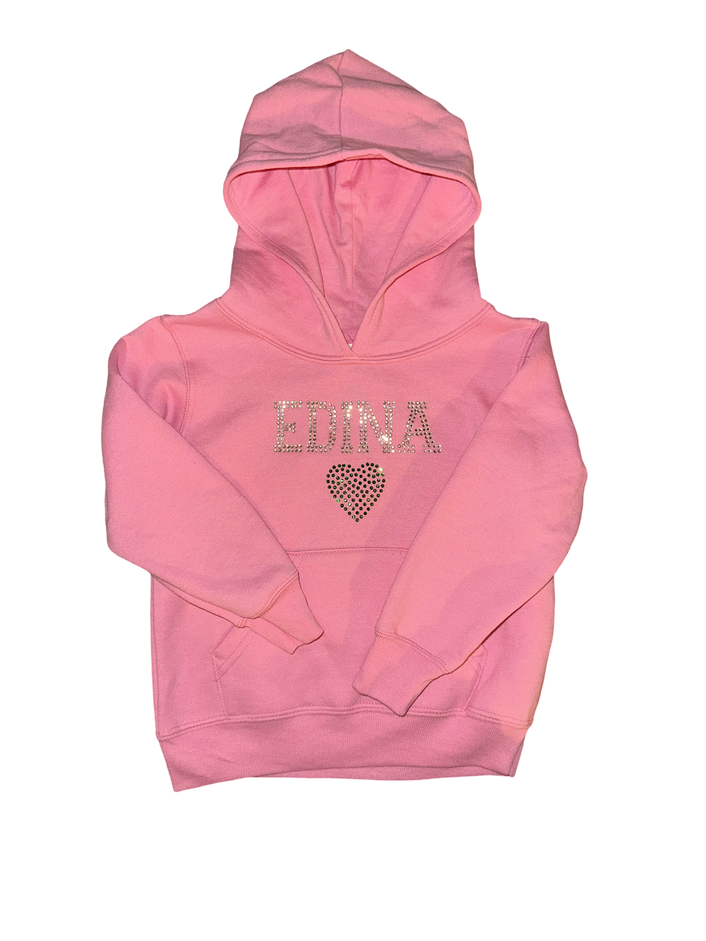 Littles! Light Pink Hoody Rhinestone Edina