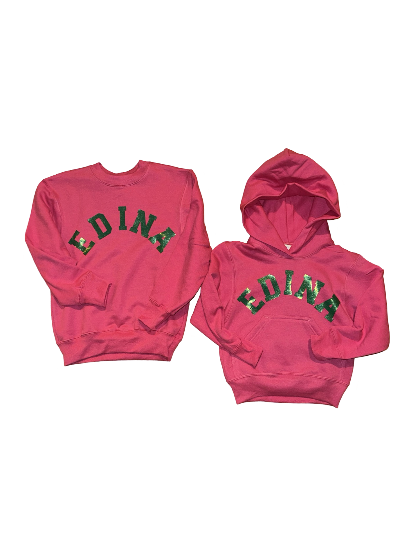 Youth Raspberry Crewneck or Hoody