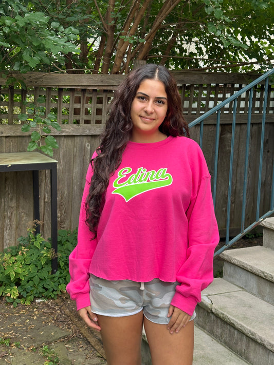 Adult/Teen Modest Crop Edina Crewneck Sweatshirt