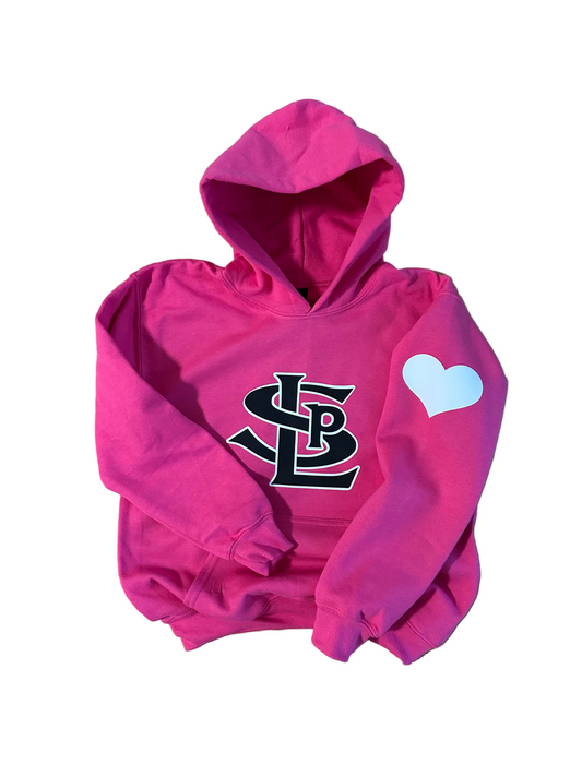 Big SLP Logo Youth + Adult Gildan Hoody Heart on sleeve