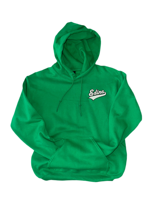 Embroidered Edina Green Hoody Adult
