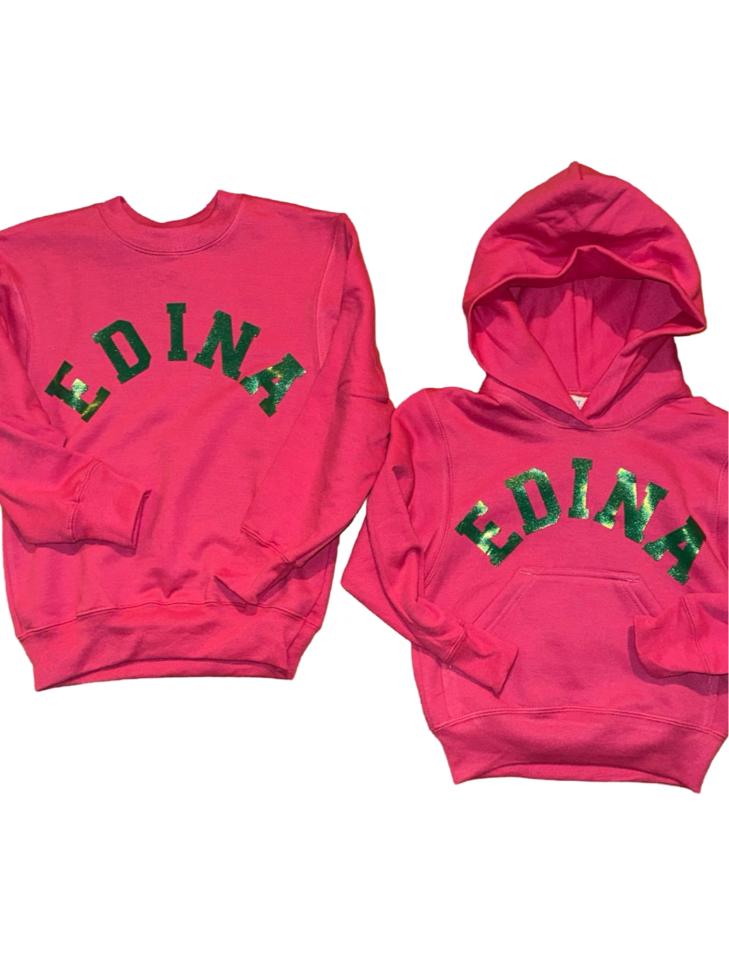 Youth Raspberry Crewneck or Hoody
