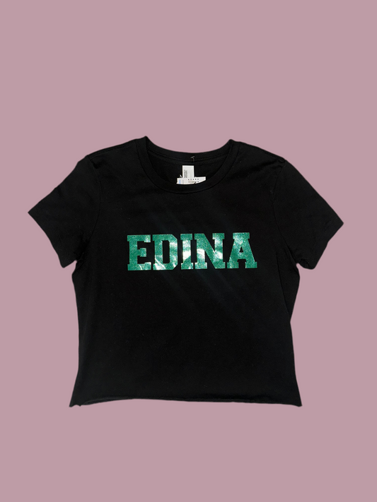 Short Crop Sparkly Green Edina T