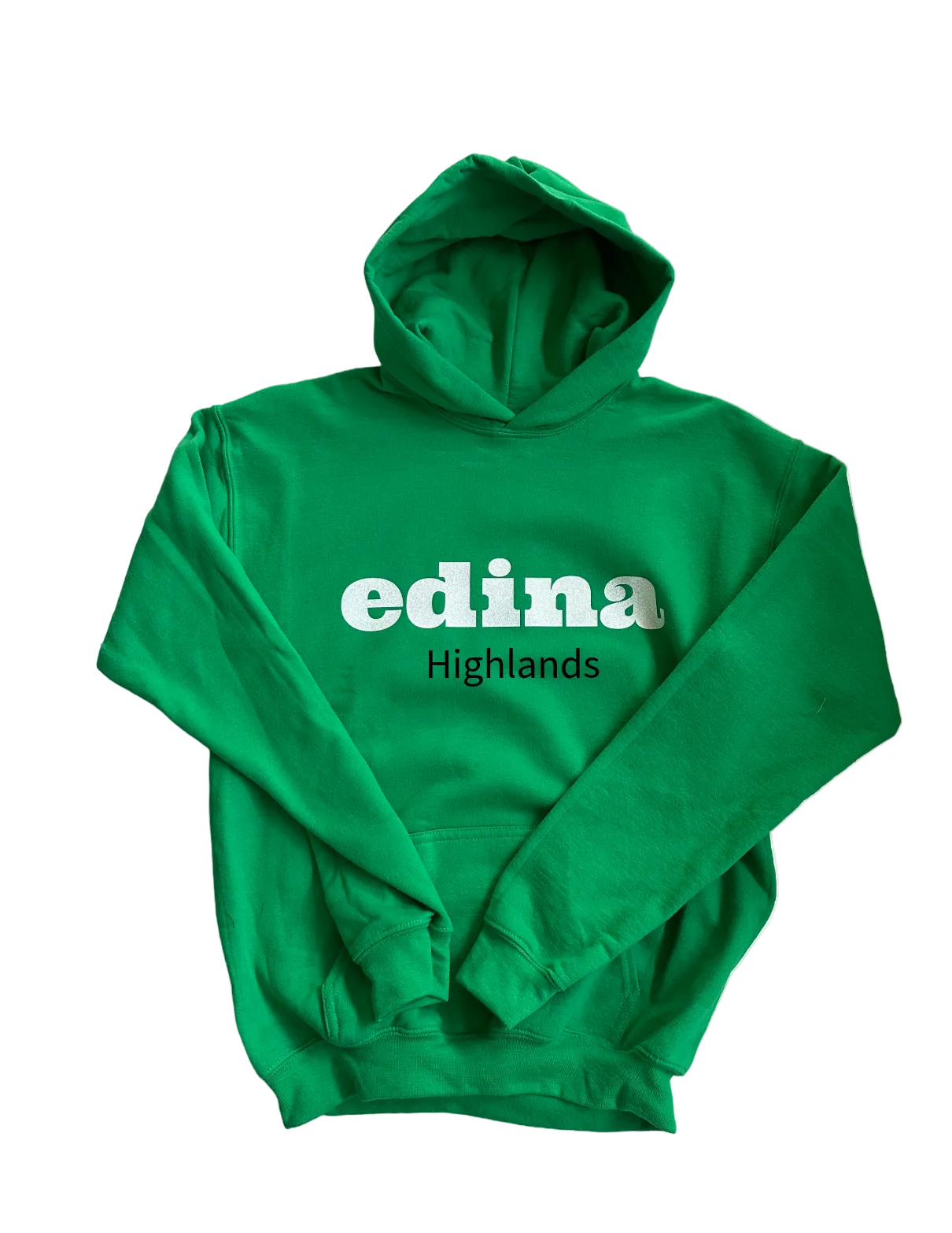 Glittery Edina Highlands Youth + Adult Hoody Green or Pink