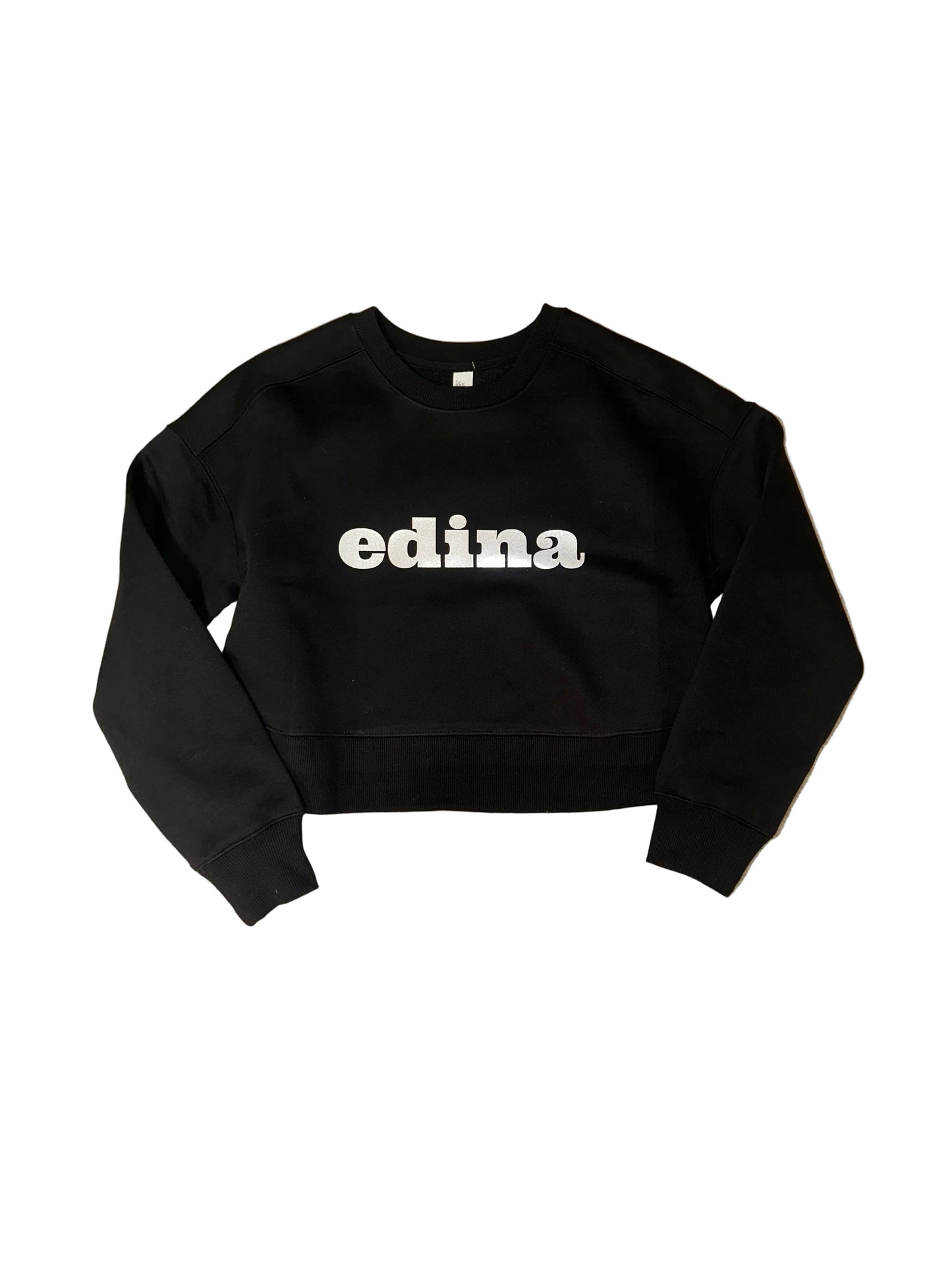 Glittery Edina District Crop Sweatshirt
