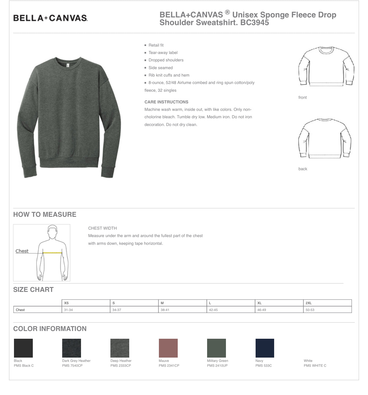 Jaguars Basketball Bella Adult Crewneck Sweatshirt