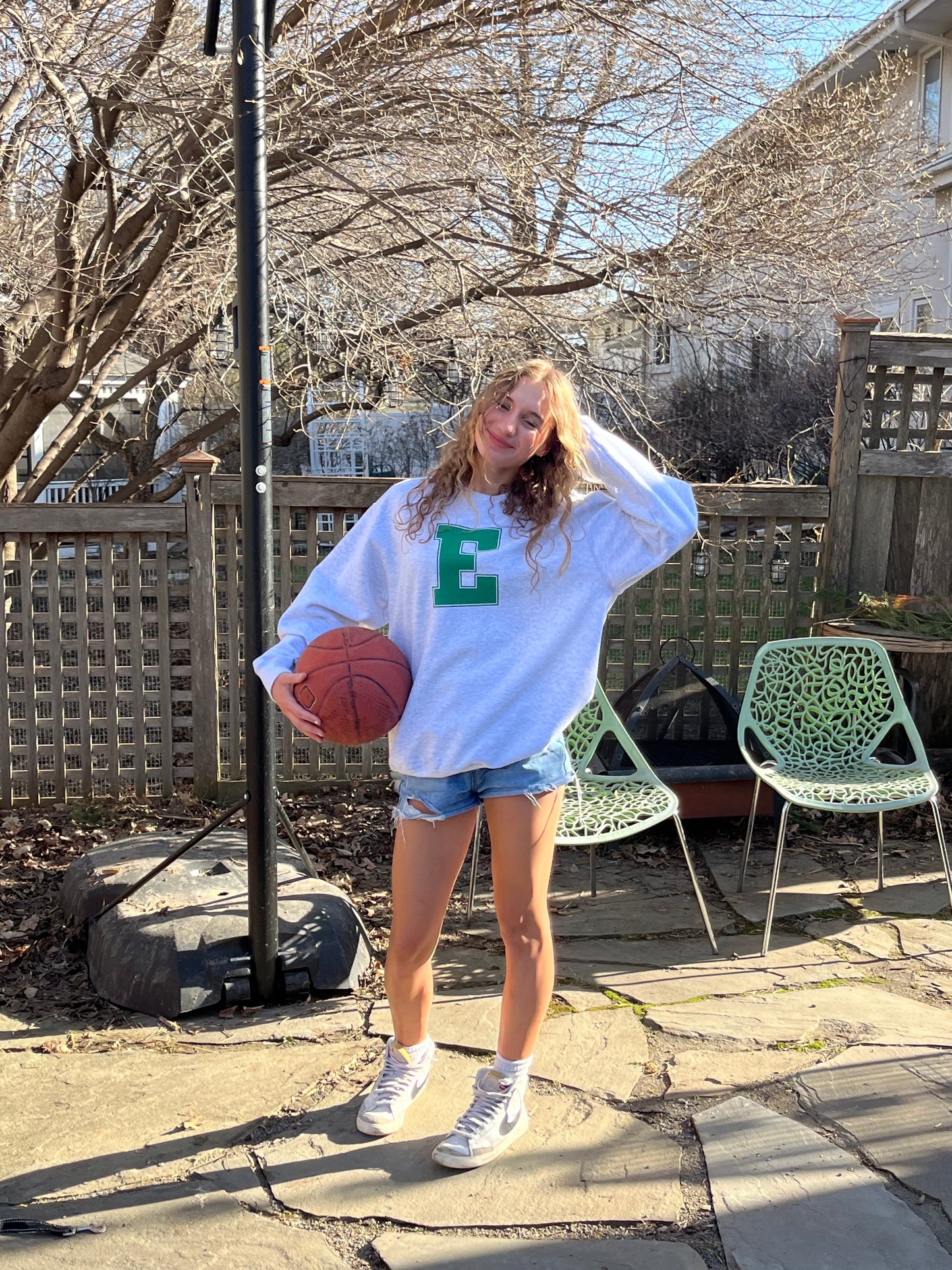 Big E Grey Crewneck Youth + Adult