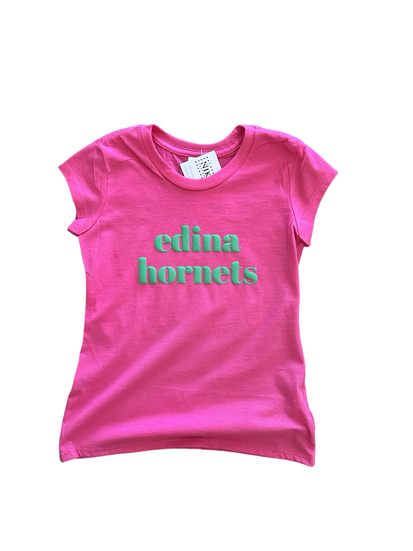 Puffy Green edina hornets Girls Cut T