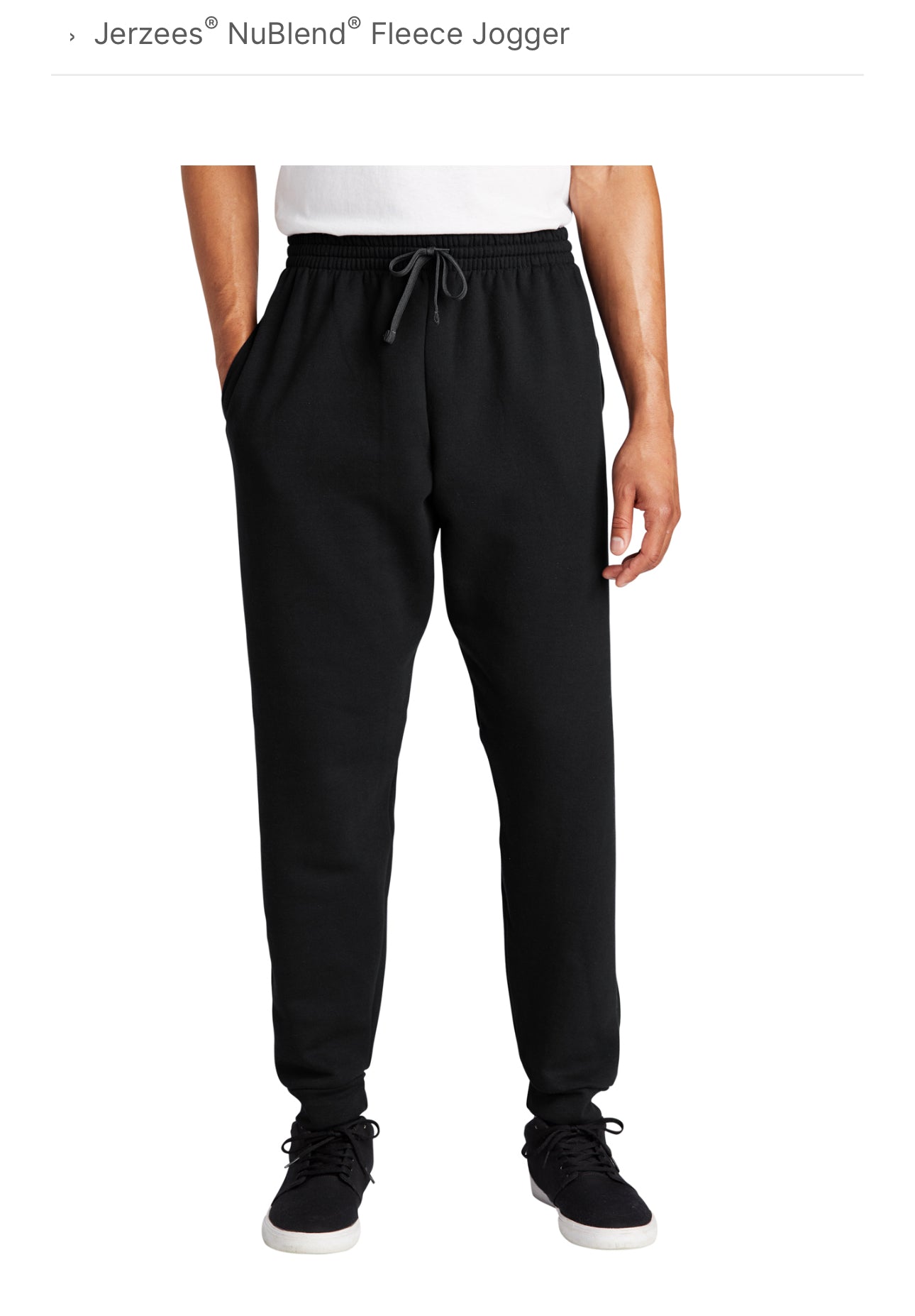 Youth & Adult Black Jogger w stars on leg