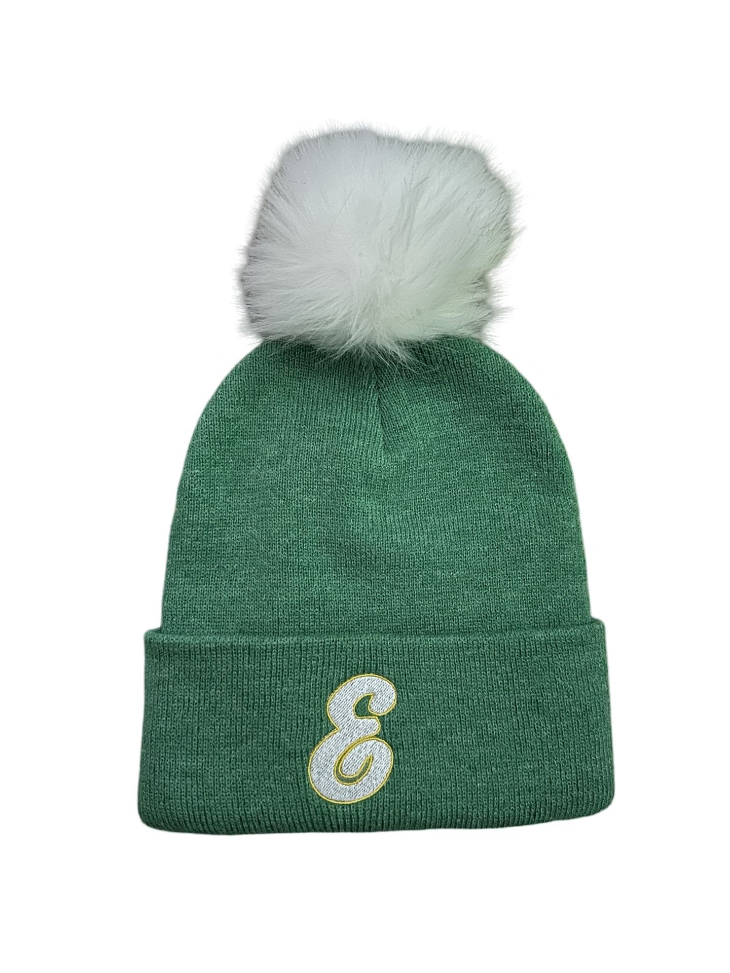 2 Color E White Faux Fur Pom Hat