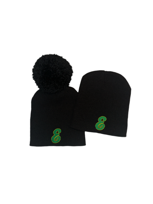 Fun E knit hat or Knit Pom