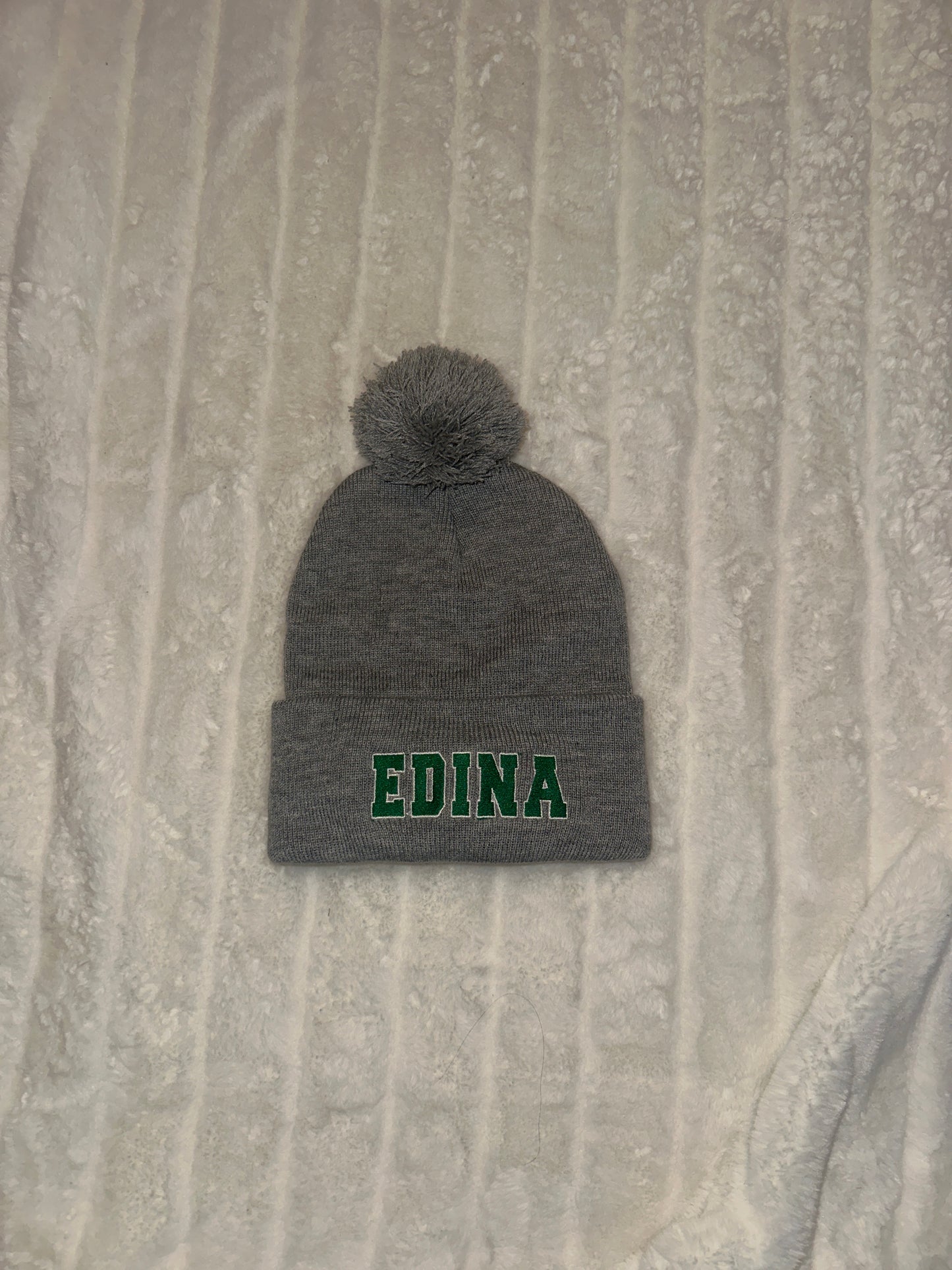 Grey Pom Hat Edina