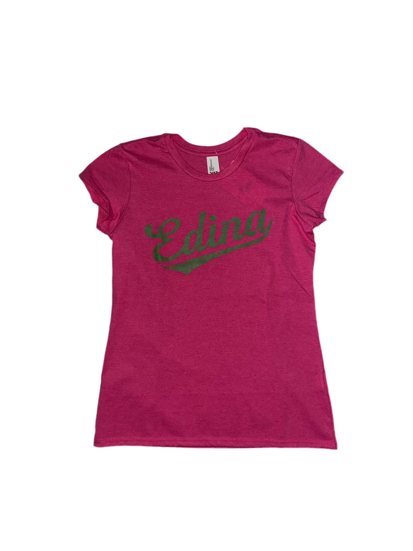 Green Edina Swish Pink Girls Cut T