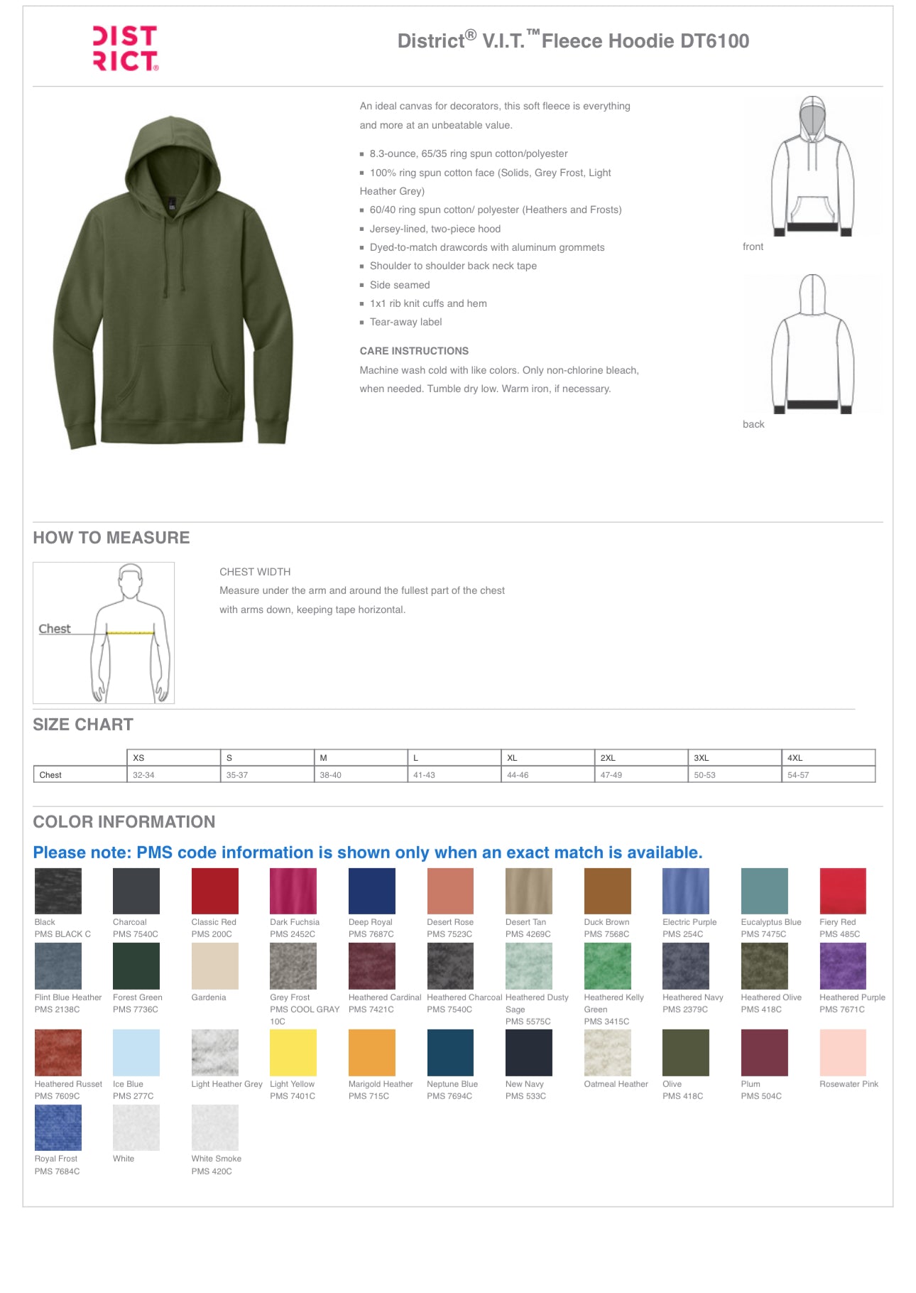 Heathered Green Adult Hoody Embroidered E