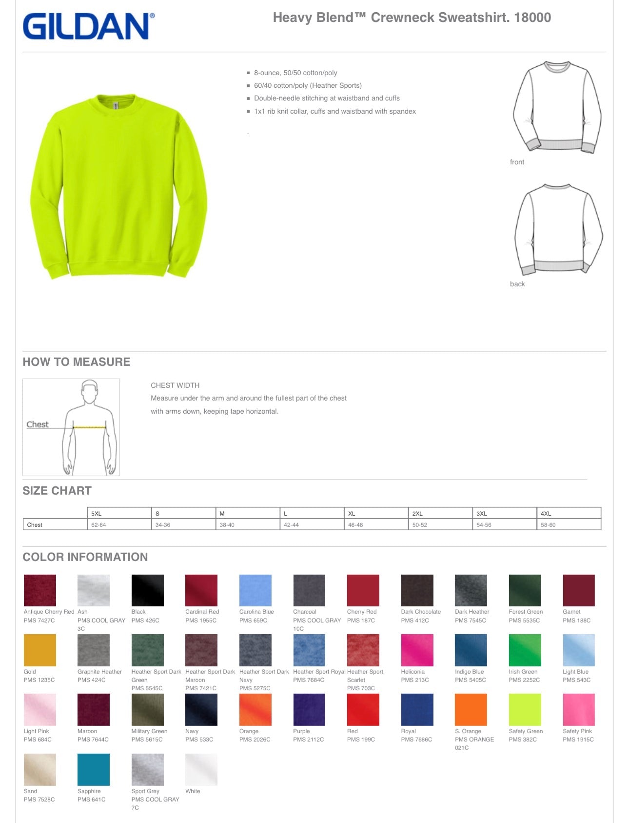 White Vinyl Edina Green Crewneck Adult S-4X