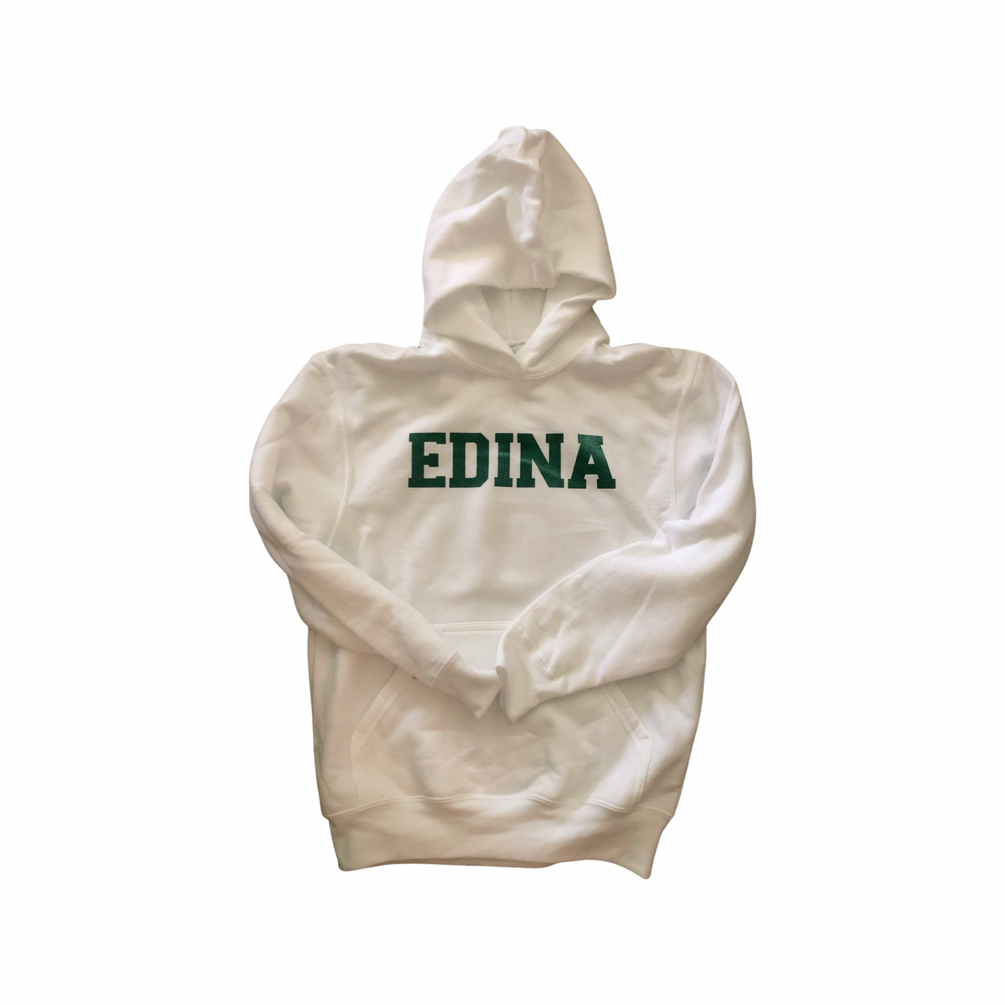 Glittery Green Edina Youth White Hoody
