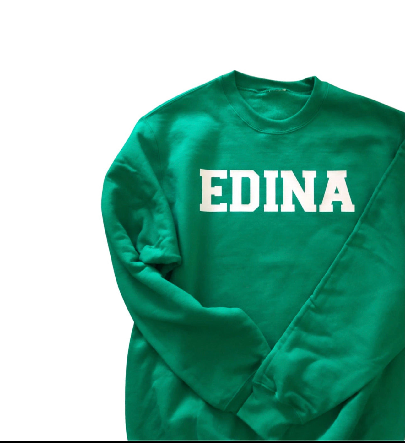 Classic White Edina Crewneck Youth + Adult
